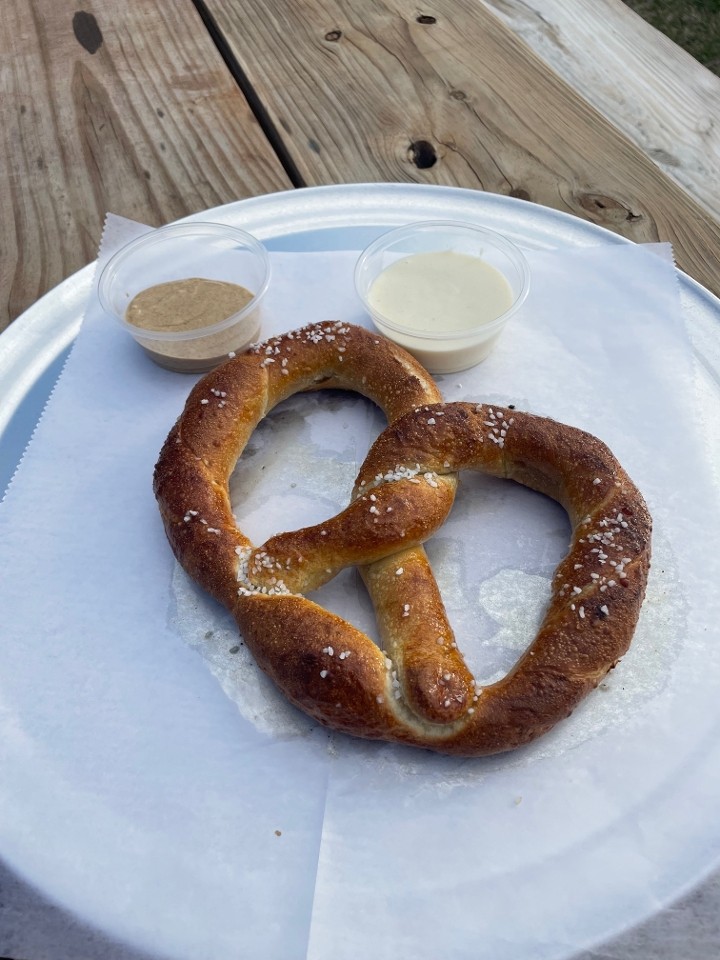 Soft Pretzels with Beer Cheese and Mustard
