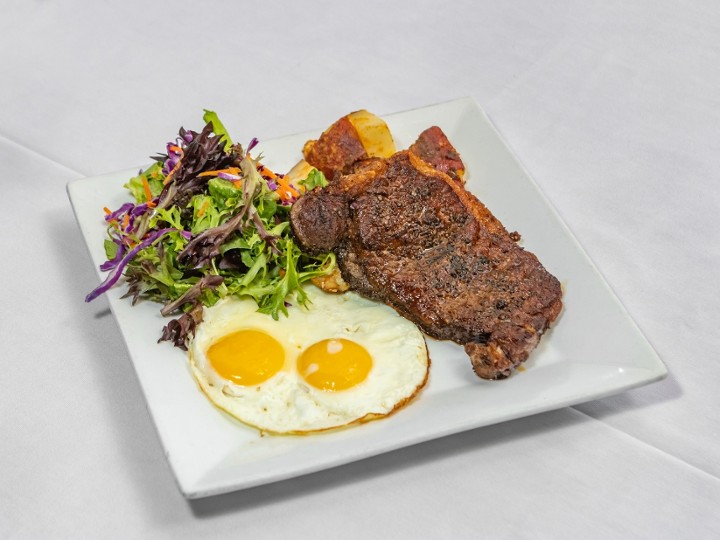 NY STRIP STEAK AND EGGS
