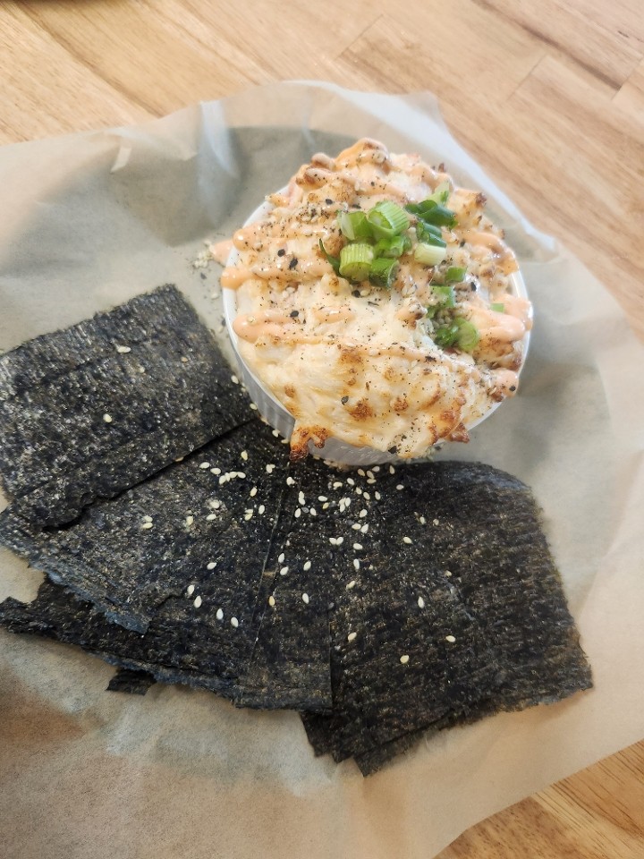 Sushi Bake w/seaweed chips