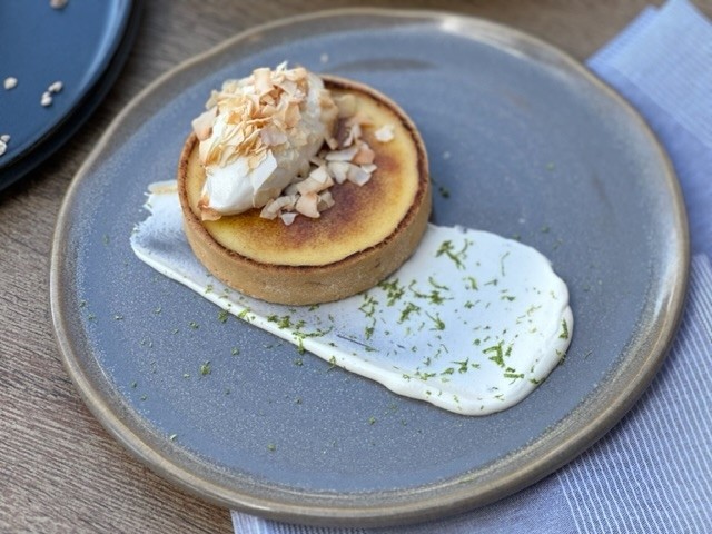 Coconut Lime Crème Brûlée Tart