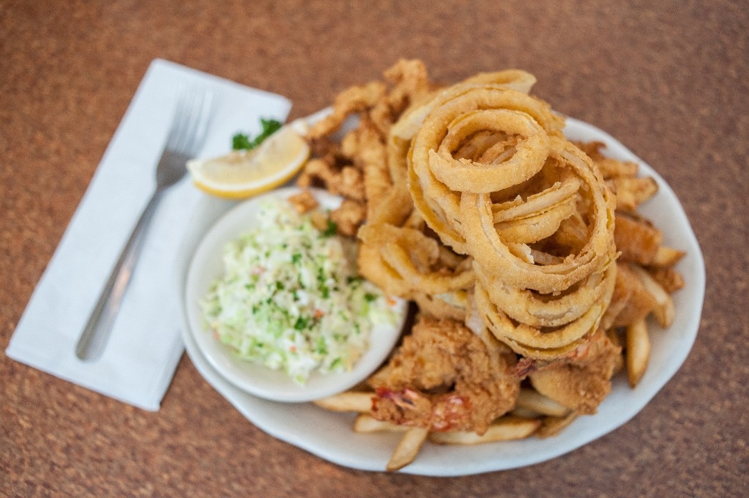Fried Seafood Platter W/ Clam Strips Online