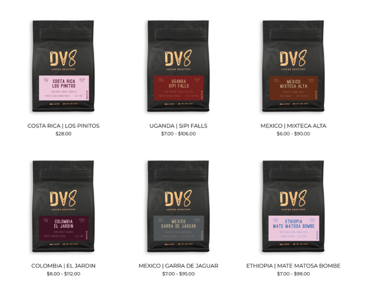 DV8 Specialty Coffee - Order by Thursday of Each Week for Saturday Market