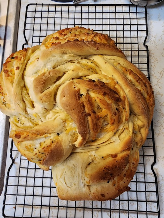 Three Cheese Twisted Bread