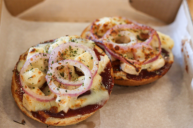 BBQ Chicken Pizza Bagel