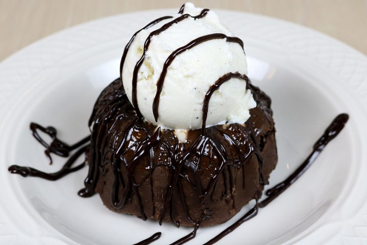 Chocolate Molten Lava Cake with Ice Cream