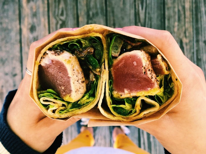 Seared Tuna Wrap