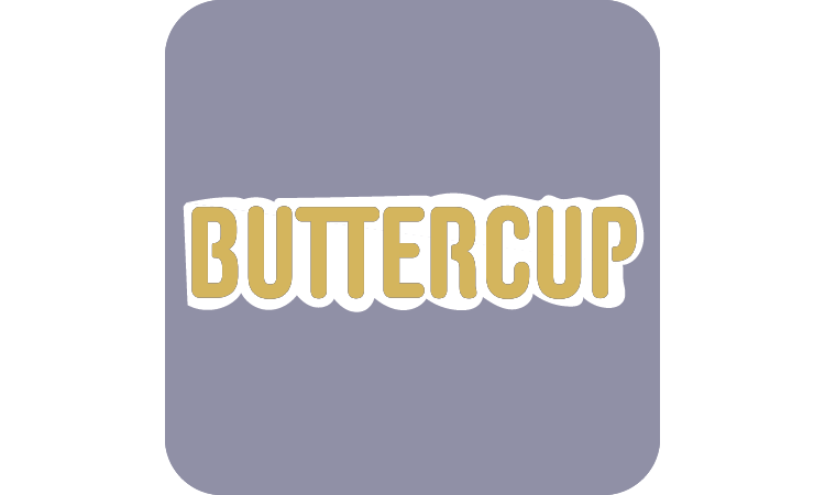 Buttercup Die Cut golden 4” x 1.5”