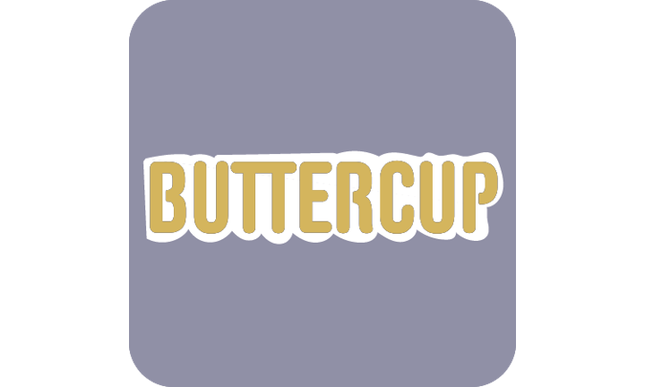 Buttercup Die Cut golden 4” x 1.5”