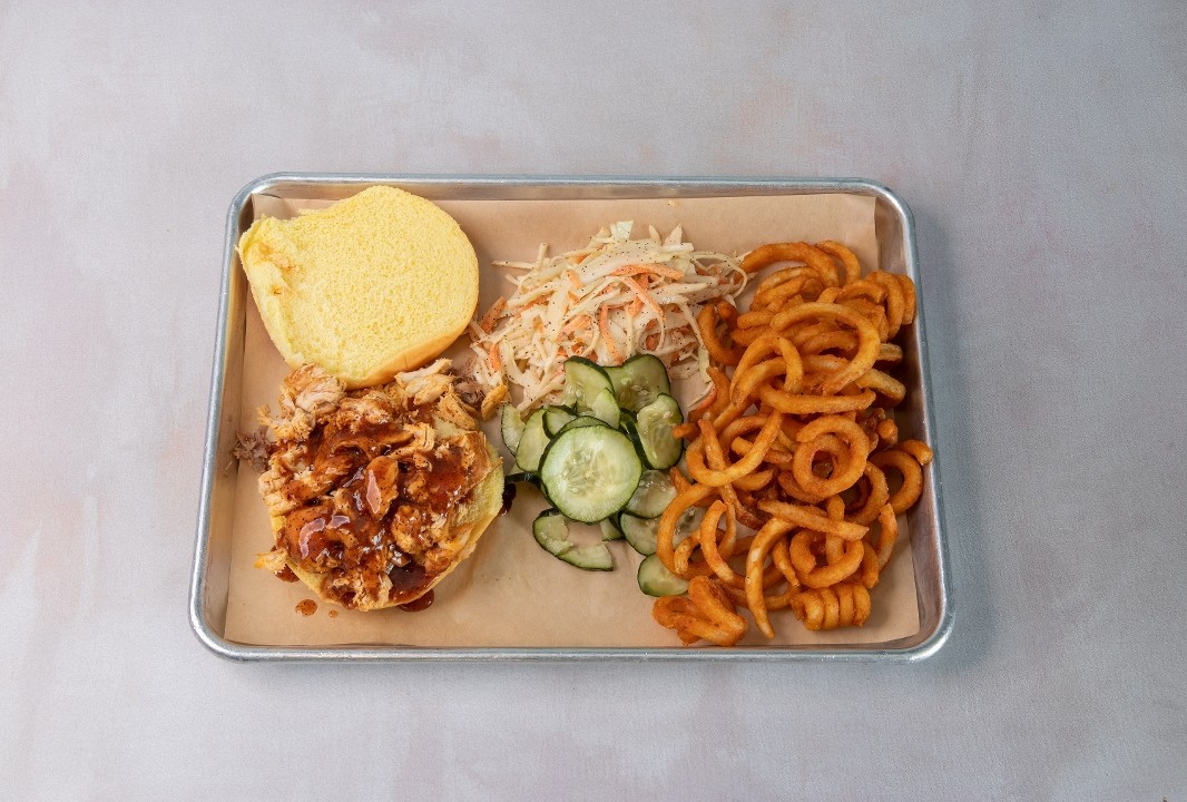 Citrus Mesquite Pulled Chicken Sandwich