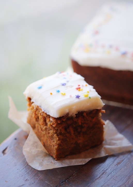 Carrot Picnic Cake Slice