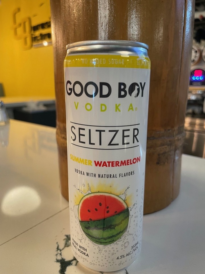 Good Boy vodka Seltzer Watermelon