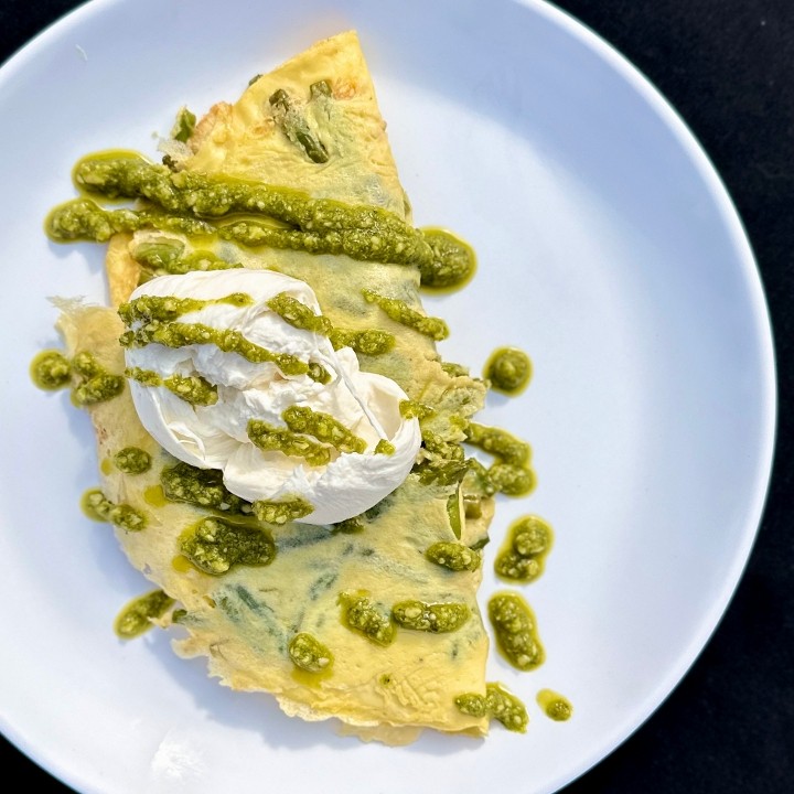 GARDEN BURRATA OMELET