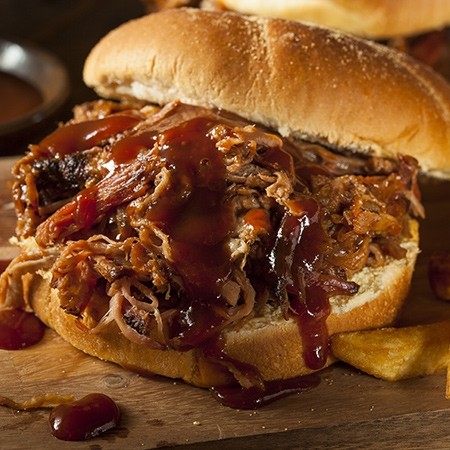 Chopped BBQ Beef & Brisket Sandwich