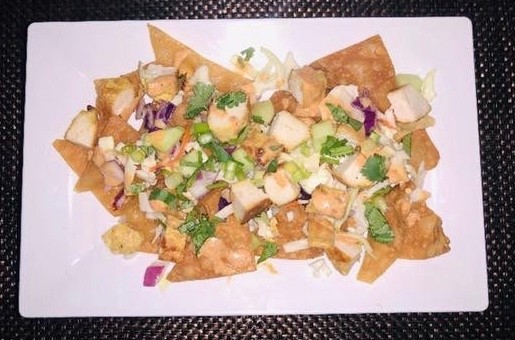 Chicken Satay-Nachos