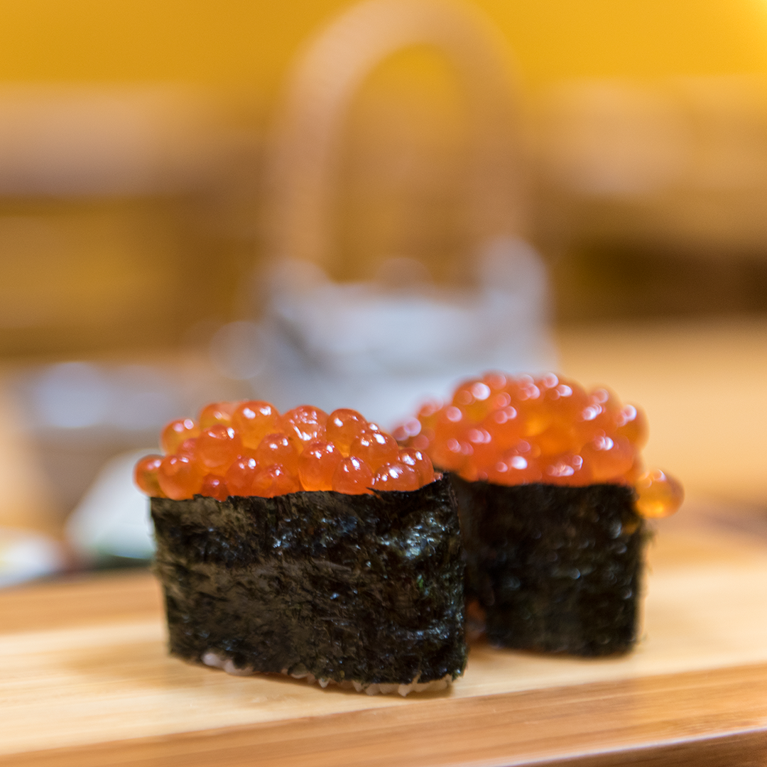 Ikura (Salmon Roe) Sushi