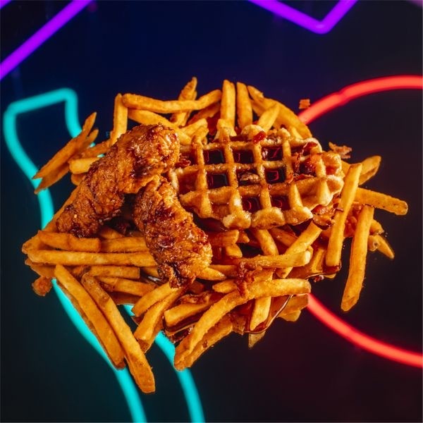 (SM) CHIPOTLE FRENCH TOAST CHICKEN BACON WAFFLE FRIES