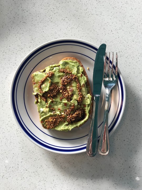 Avocado & Pickled Mustard Seed Toast