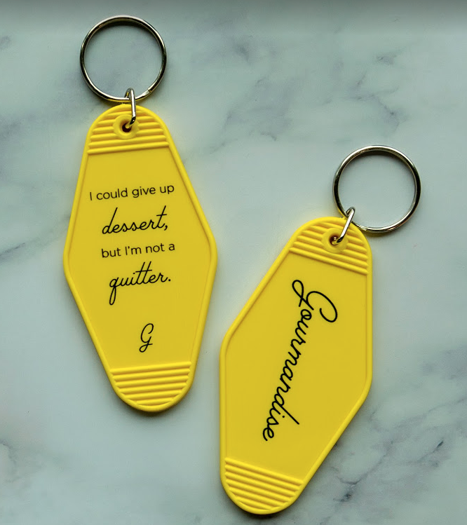 Yellow "Not a Quitter" Keychain