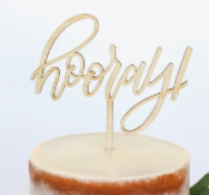 Hooray Cake Topper