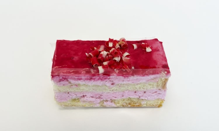 Raspberry Mousse Cake Slice