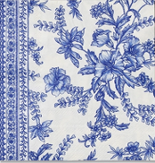 Blue French Toile Cocktail Napkins