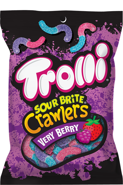Trolli Very Berry Sour Brite Crawlers (Worms) Bag