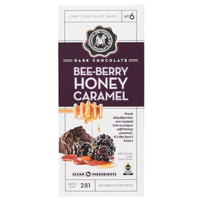 CCC Dark Chocolate Bee Berry Honey Caramel Bar
