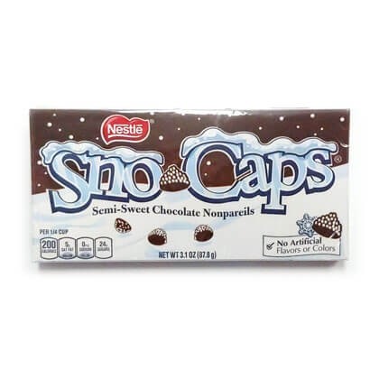 Sno Caps (Chocolate Nonpareils) Theater Box