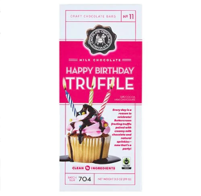 CCC Milk Chocolate Happy Birthday Truffle Bar