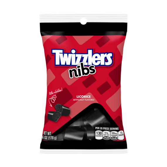 *Black Licorice Twizzlers Nibs Bag 6oz (SALE - Was $2.95)