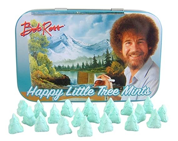 Bob Ross Happy Little Tree Mints Tin