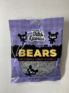 Black Licorice Sanded Bears Bag 5.3oz