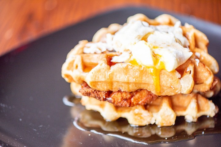 Chicken and Waffle Stack