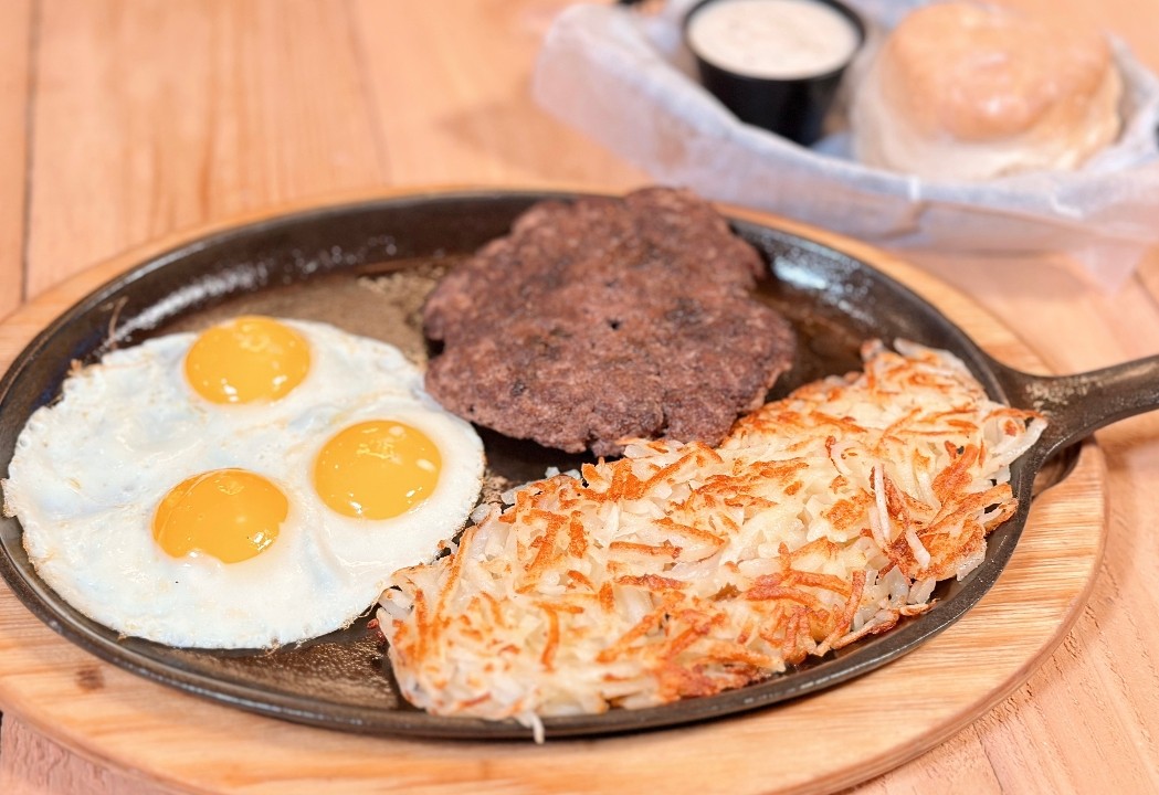 Hamburger Steak & Eggs