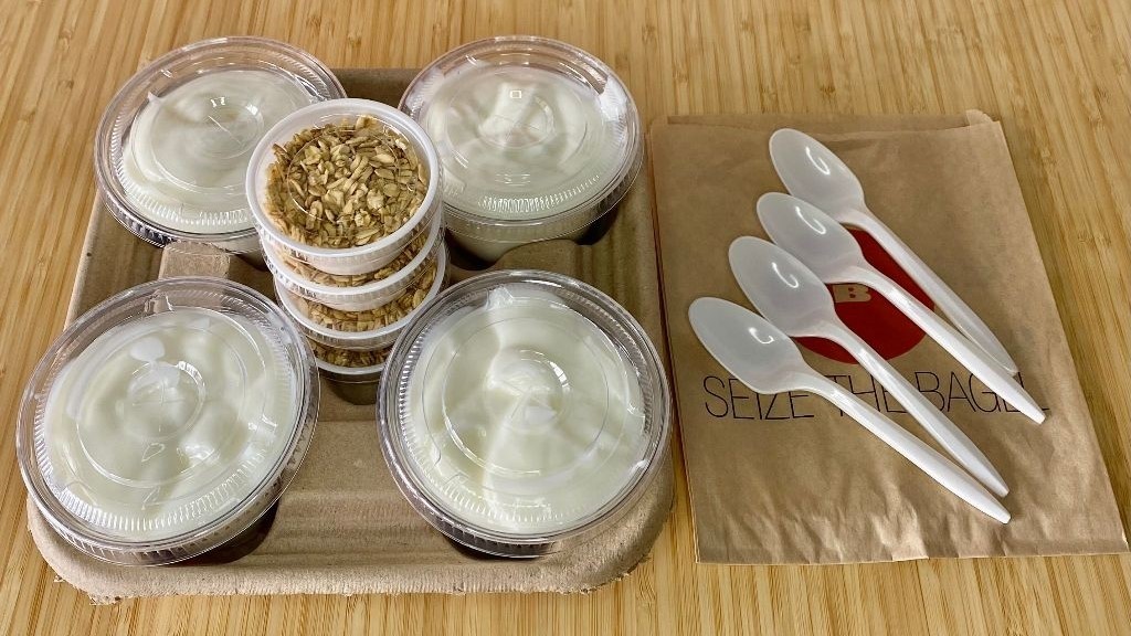 Individual Parfait Cups, 4-Pack (8 oz each) with Granola on side