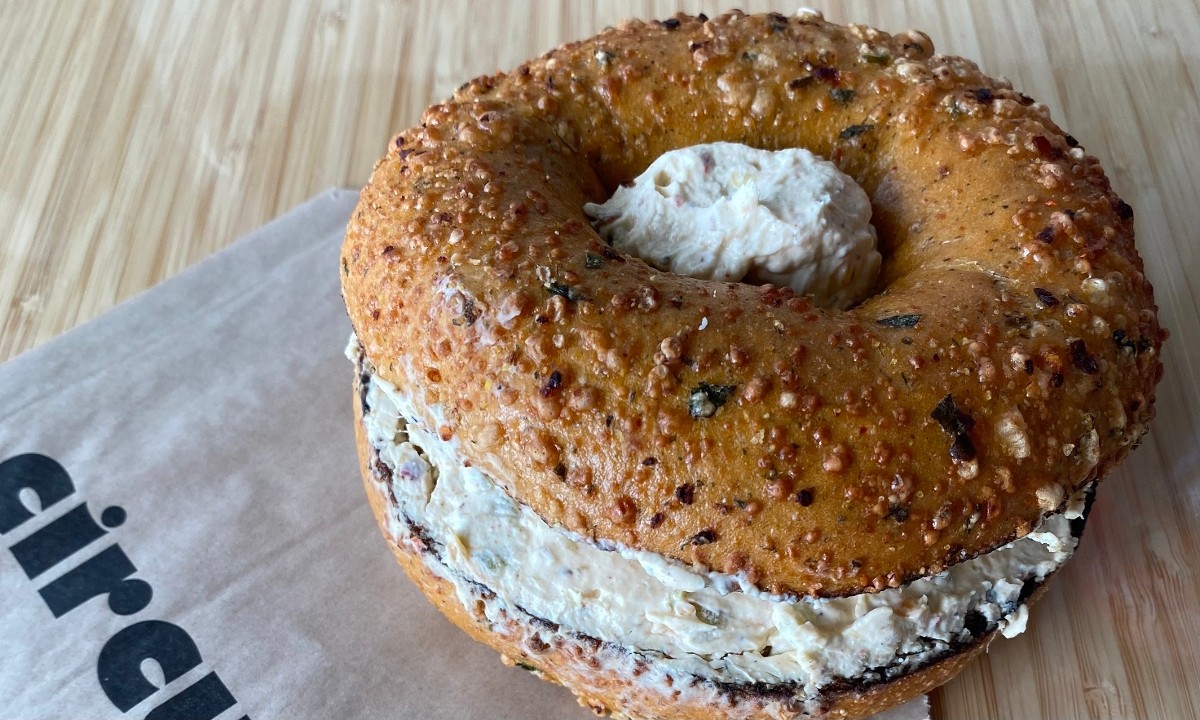 Featured: El Fuego Bagel with Roasted Hatch Chile Cream Cheese