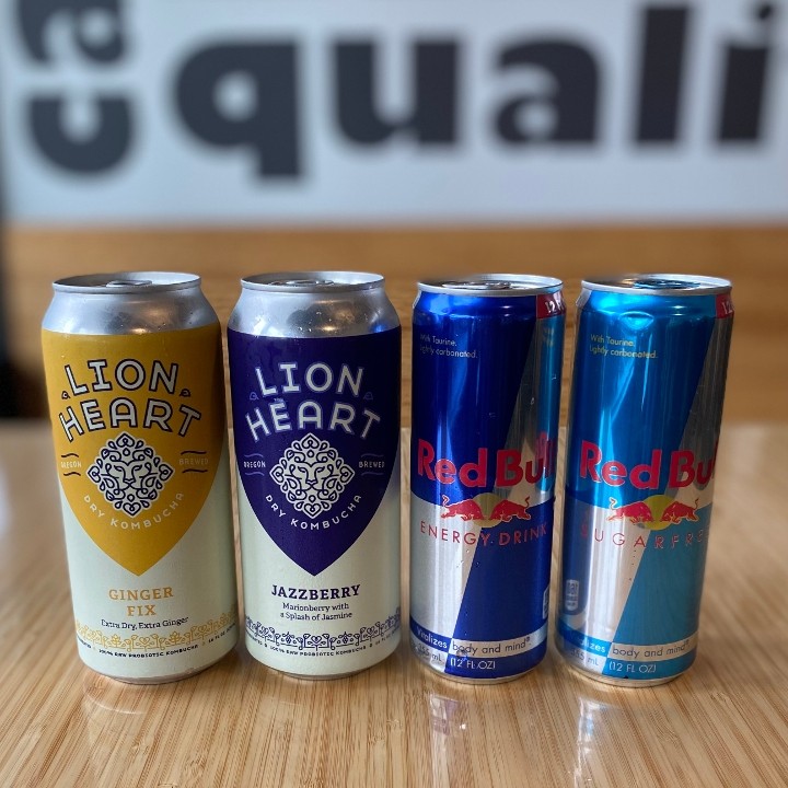 Energy Drinks: Red Bull + Kombucha