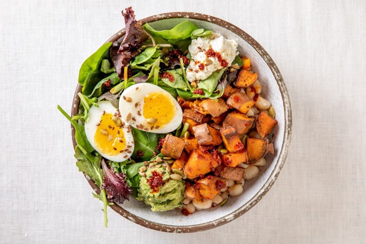 Organic Soft Boiled Egg & Spicy Alfy Oil Bowl (GF)