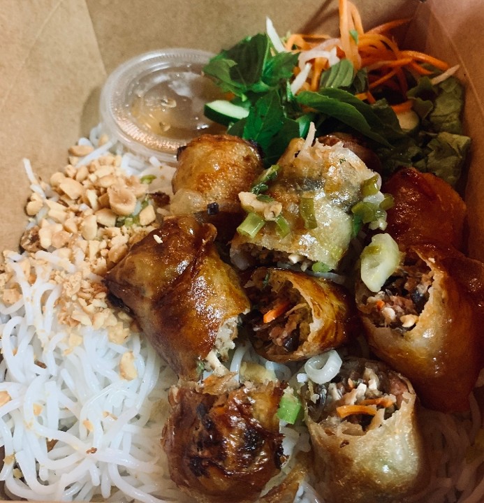 Bun Cha Gio| Crispy Spring Roll Noodle Salad