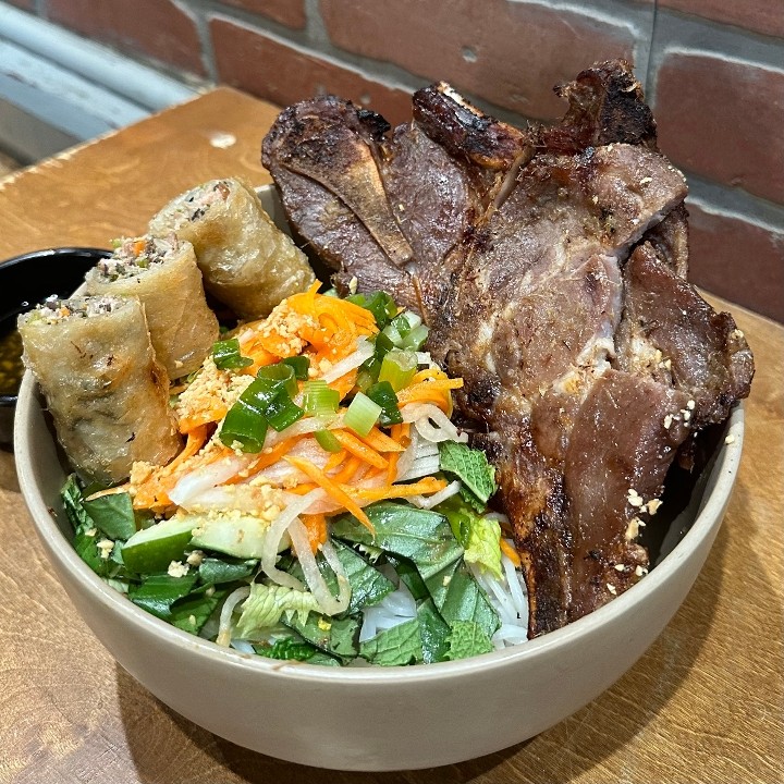 Bun Suon Cha Gio | Combination Noodle and Salad Bowl