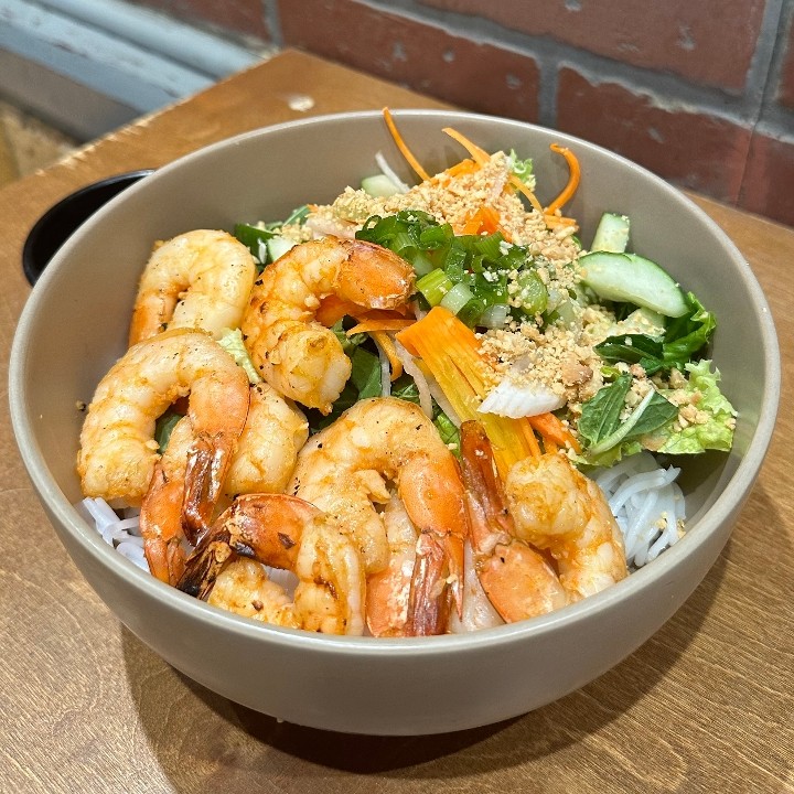 Bun Tom Nuong |Grilled Shrimp Noodle Salad Bowl