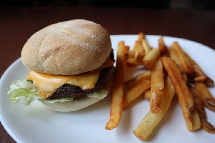 Decades Burger - Traditional Roll, American Cheese, Mayo, Red Onion, Lettuce