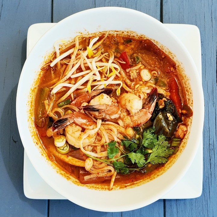 Tom Yum Noodle Soup with Shrimp