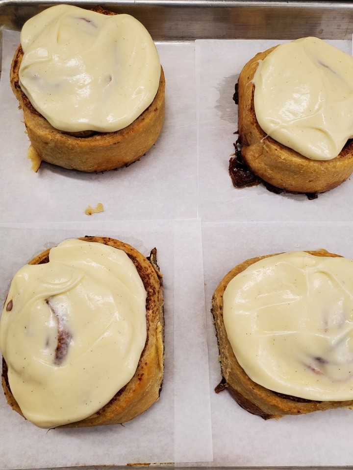 Cinnamon Roll with Cream Cheese Frosting (weekends only!)