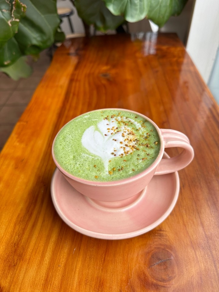 Salted Honey Matcha Latte