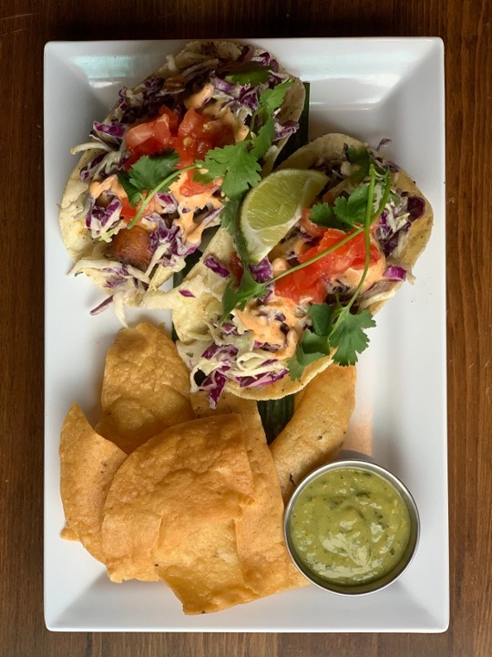 Beer Battered Avocado Tacos