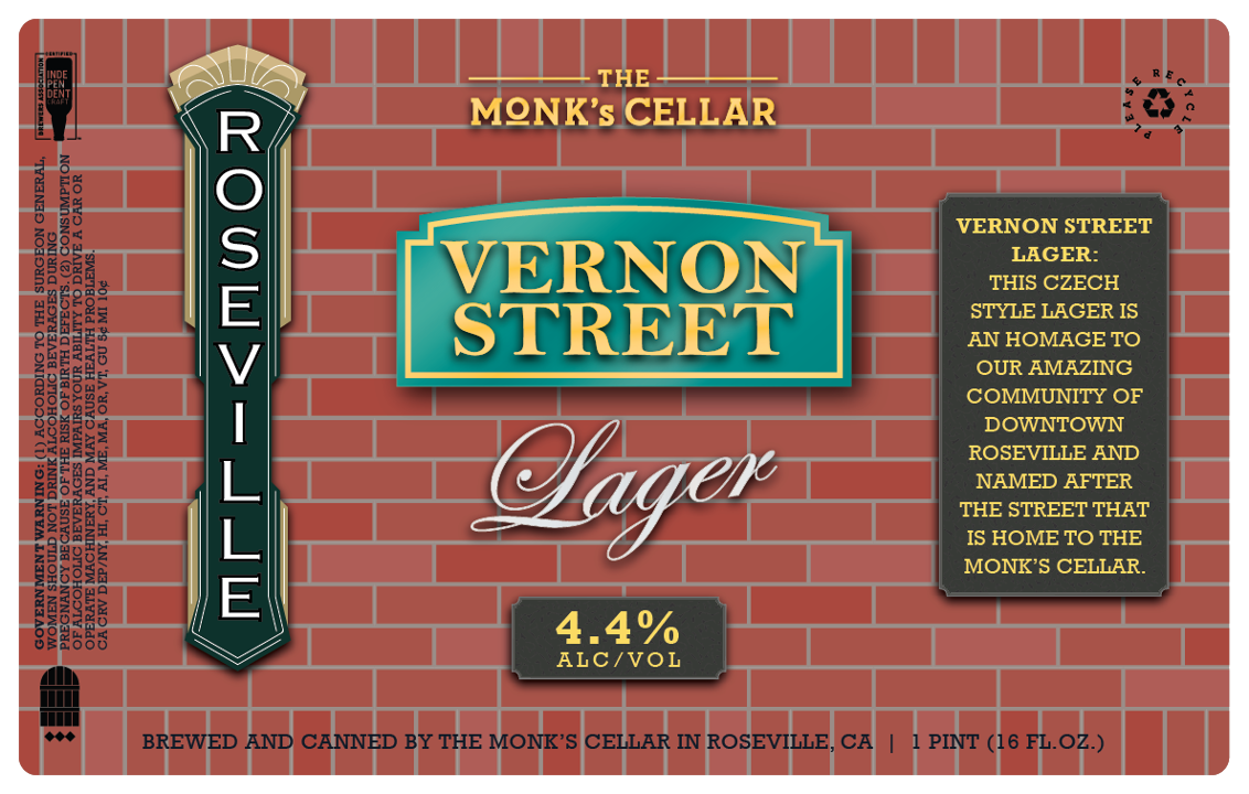 Vernon St. Lager - 4 Pack 16oz Cans