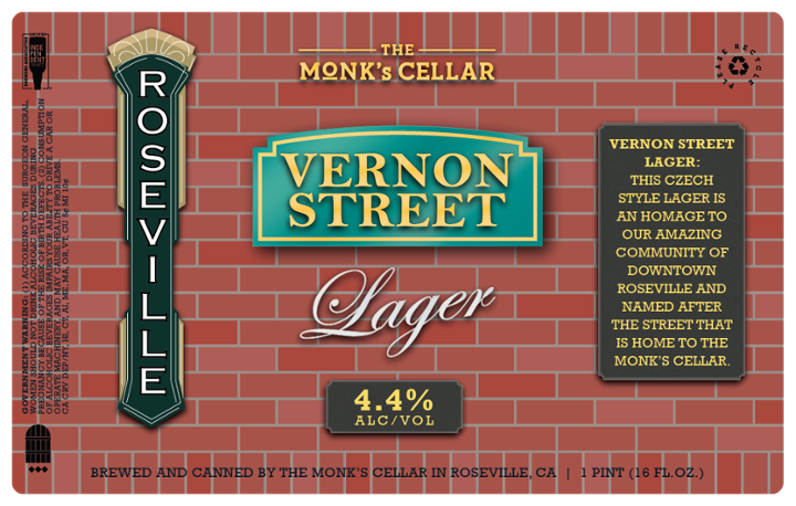 Vernon St. Lager - 4 Pack 16oz Cans