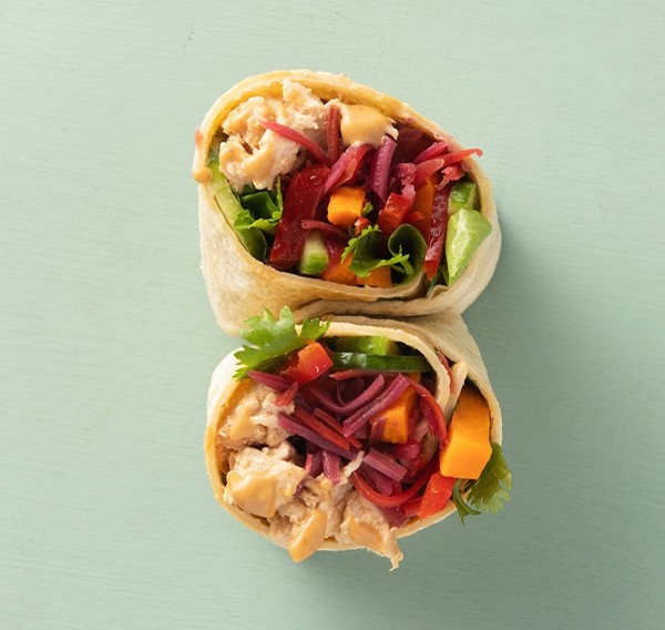 Thai Peanut Chicken Wrap