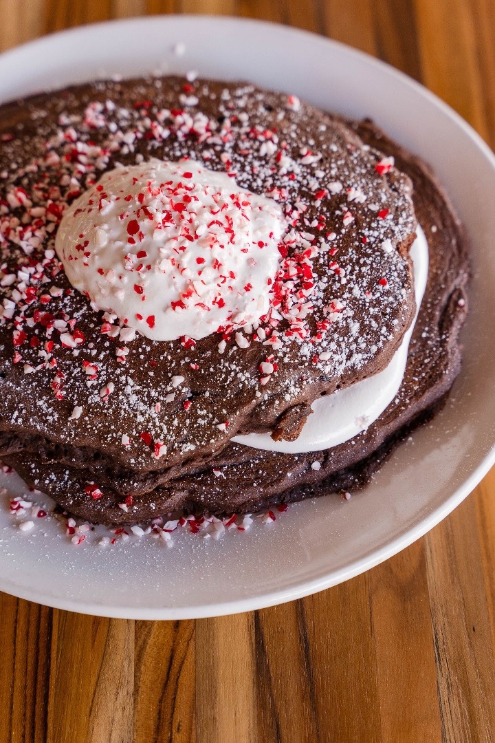 Peppermint Cocoa Pancakes
